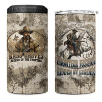 Bass Reeves Legend Black Cowboy 4 in 1 Can Cooler Tumbler Western Legend Vintage - Legend Of The Frontier