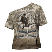 Bass Reeves Legend Black Cowboy Cross Shoulder Shirt Western Legend Vintage - Legend Of The Frontier
