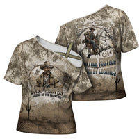 Bass Reeves Legend Black Cowboy Cross Shoulder Shirt Western Legend Vintage - Legend Of The Frontier