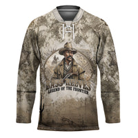Bass Reeves Legend Black Cowboy Hockey Jersey Western Legend Vintage - Legend Of The Frontier