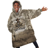 Bass Reeves Legend Black Cowboy Kid Wearable Blanket Hoodie Western Legend Vintage - Legend Of The Frontier