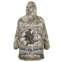 Bass Reeves Legend Black Cowboy Kid Wearable Blanket Hoodie Western Legend Vintage - Legend Of The Frontier