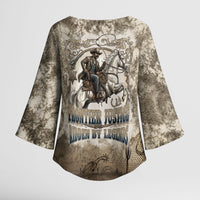 Bass Reeves Legend Black Cowboy Kimono Sleeve Blouse Western Legend Vintage - Legend Of The Frontier