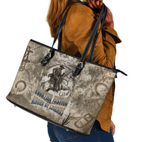 Bass Reeves Legend Black Cowboy Leather Tote Bag Western Legend Vintage - Legend Of The Frontier
