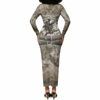 Bass Reeves Legend Black Cowboy Long Sleeve Bodycon Dress Western Legend Vintage - Legend Of The Frontier