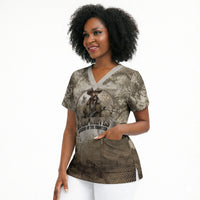 Bass Reeves Legend Black Cowboy Scrub Top Western Legend Vintage - Legend Of The Frontier