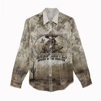Bass Reeves Legend Black Cowboy Women Casual Shirt Western Legend Vintage - Legend Of The Frontier