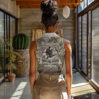 Bass Reeves Legend Black Cowboy Women Sleeveless Polo Shirt Western Legend Vintage - Legend Of The Frontier