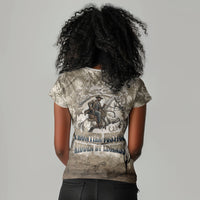 Bass Reeves Legend Black Cowboy Women V-Neck T-Shirt Western Legend Vintage - Legend Of The Frontier