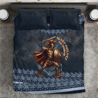 Trojan War Glory Outlives Warrior Bedding Set Spartan Achilles Warrior Battle Greek