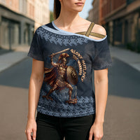Trojan War Glory Outlives Warrior Cross Shoulder Shirt Spartan Achilles Warrior Battle Greek