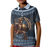 Trojan War Glory Outlives Warrior Kid Polo Shirt Spartan Achilles Warrior Battle Greek