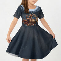 Trojan War Glory Outlives Warrior Kid Short Sleeve Dress Spartan Achilles Warrior Battle Greek