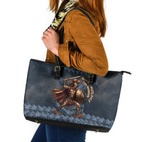 Trojan War Glory Outlives Warrior Leather Tote Bag Spartan Achilles Warrior Battle Greek