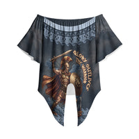 Trojan War Glory Outlives Warrior Off Shoulder Wrap Waist Top Spartan Achilles Warrior Battle Greek