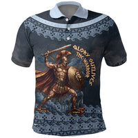 Trojan War Glory Outlives Warrior Polo Shirt Spartan Achilles Warrior Battle Greek