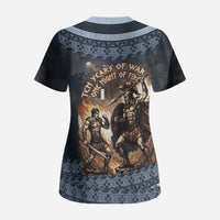 Trojan War Glory Outlives Warrior Scrub Top Spartan Achilles Warrior Battle Greek