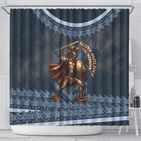 Trojan War Glory Outlives Warrior Shower Curtain Spartan Achilles Warrior Battle Greek