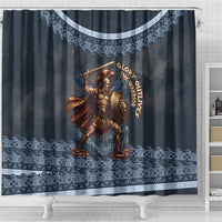 Trojan War Glory Outlives Warrior Shower Curtain Spartan Achilles Warrior Battle Greek
