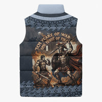 Trojan War Glory Outlives Warrior Sleeveless Puffer Jacket Spartan Achilles Warrior Battle Greek