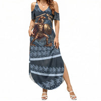 Trojan War Glory Outlives Warrior Summer Maxi Dress Spartan Achilles Warrior Battle Greek