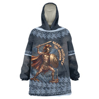 Trojan War Glory Outlives Warrior Wearable Blanket Hoodie Spartan Achilles Warrior Battle Greek