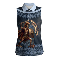 Trojan War Glory Outlives Warrior Women Sleeveless Polo Shirt Spartan Achilles Warrior Battle Greek
