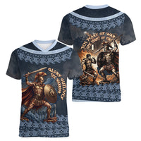 Trojan War Glory Outlives Warrior Women V-Neck T-Shirt Spartan Achilles Warrior Battle Greek