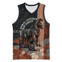 Trojan War Horse Entered Burned Basketball Jersey Greek Wooden Trojan Horse Spartan Warrior