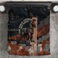 Trojan War Horse Entered Burned Bedding Set Greek Wooden Trojan Horse Spartan Warrior