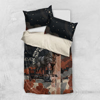 Trojan War Horse Entered Burned Bedding Set Greek Wooden Trojan Horse Spartan Warrior