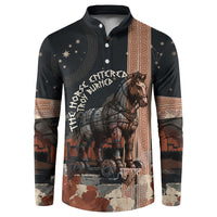 Trojan War Horse Entered Burned Button Sweatshirt Greek Wooden Trojan Horse Spartan Warrior