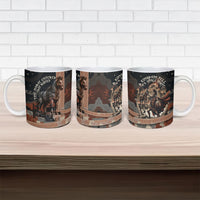 Trojan War Horse Entered Burned Ceramic Mug Greek Wooden Trojan Horse Spartan Warrior