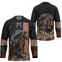 Trojan War Horse Entered Burned Hockey Jersey Greek Wooden Trojan Horse Spartan Warrior