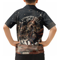 Trojan War Horse Entered Burned Kid Hawaiian Shirt Greek Wooden Trojan Horse Spartan Warrior