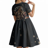 Trojan War Horse Entered Burned Kid Short Sleeve Dress Greek Wooden Trojan Horse Spartan Warrior