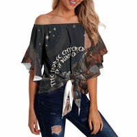 Trojan War Horse Entered Burned Off Shoulder Wrap Waist Top Greek Wooden Trojan Horse Spartan Warrior