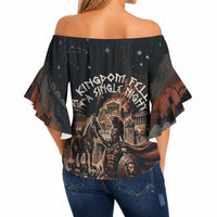 Trojan War Horse Entered Burned Off Shoulder Wrap Waist Top Greek Wooden Trojan Horse Spartan Warrior