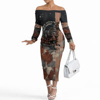 Trojan War Horse Entered Burned Off The Shoulder Long Sleeve Dress Greek Wooden Trojan Horse Spartan Warrior