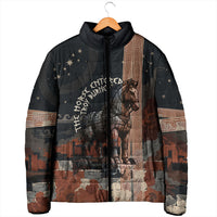 Trojan War Horse Entered Burned Padded Jacket Greek Wooden Trojan Horse Spartan Warrior