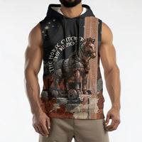 Trojan War Horse Entered Burned Sleeveless Hoodie Greek Wooden Trojan Horse Spartan Warrior
