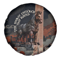 Trojan War Horse Entered Burned Spare Tire Cover Greek Wooden Trojan Horse Spartan Warrior