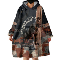 Trojan War Horse Entered Burned Wearable Blanket Hoodie Greek Wooden Trojan Horse Spartan Warrior