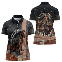 Trojan War Horse Entered Burned Women Polo Shirt Greek Wooden Trojan Horse Spartan Warrior