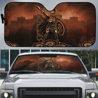 Achilles Iliad Greek Hero Legend Auto Sun Shade Trojan War Spartan Warrior Spear Graphic Art