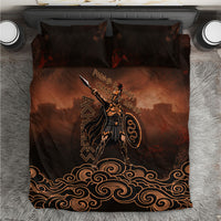 Achilles Iliad Greek Hero Legend Bedding Set Trojan War Spartan Warrior Spear Graphic Art