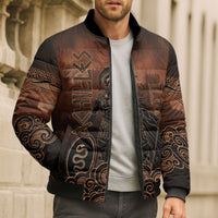 Achilles Iliad Greek Hero Legend Bomber Puffer Jacket Trojan War Spartan Warrior Spear Graphic Art