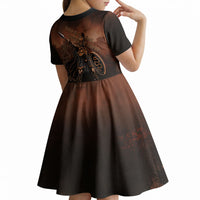Achilles Iliad Greek Hero Legend Kid Short Sleeve Dress Trojan War Spartan Warrior Spear Graphic Art