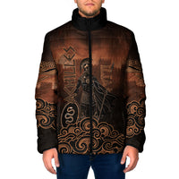 Achilles Iliad Greek Hero Legend Padded Jacket Trojan War Spartan Warrior Spear Graphic Art