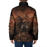 Achilles Iliad Greek Hero Legend Padded Jacket Trojan War Spartan Warrior Spear Graphic Art